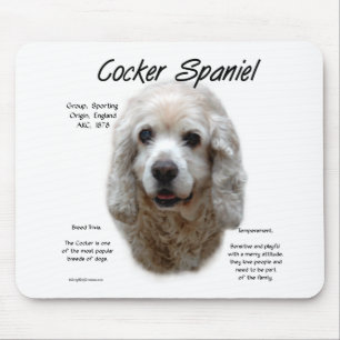 Mousepad Design (amarelo) da história de cocker spaniel