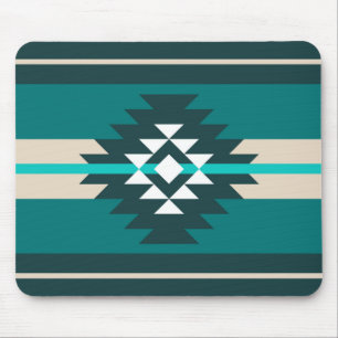 Mousepad Design asteca de cor turquesa