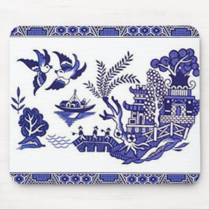 Mousepad Design azul de China do salgueiro