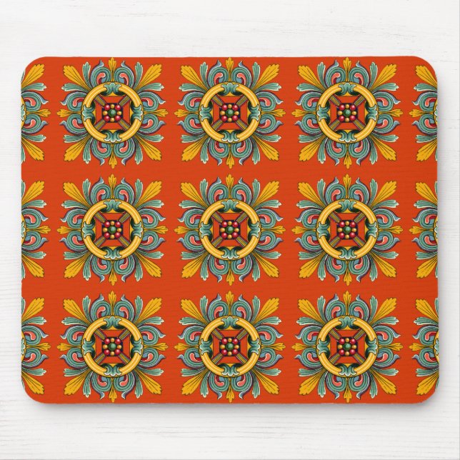 Mousepad Design Azulejo vitoriano de Persimmon (Frente)