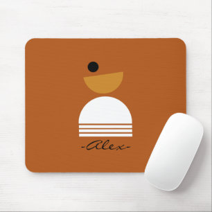 Mousepad Design Castanho-abstrato Mo, mínimo, monograma mod