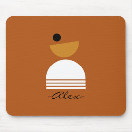 Mousepad Design Castanho-abstrato Mo, mínimo, monograma mod