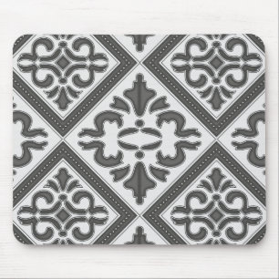 Mousepad Design Chic Vintage em bonito padrão de carvão