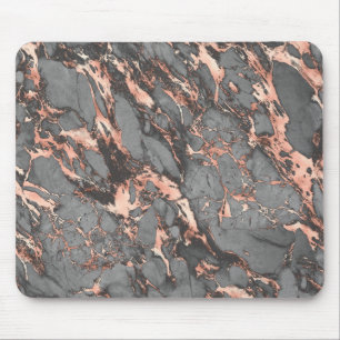 Mousepad design Cinza de mármore de ouro rosa