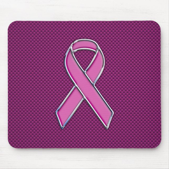 Mousepad Design cor-de-rosa moderno da consciência da fita (Frente)