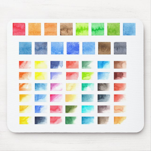 Mousepad Design criativo de aquarela. (Frente)