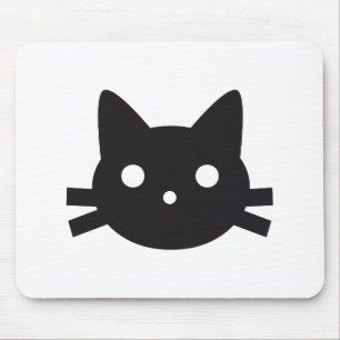 Mousepad Design da cabeça do gato preto
