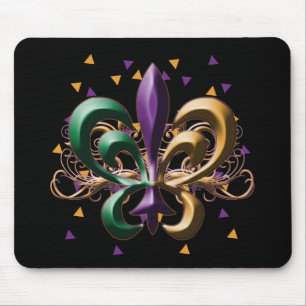 Mousepad Design da flor de lis do carnaval