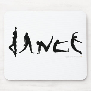 Mousepad Design da silhueta da dança da dança