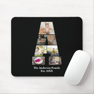 Mousepad Design da sua própria letra A Colagem de fotos