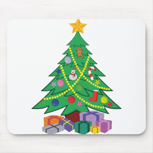 Mousepad Design das ideias do desenho da Árvore de Natal (Frente)