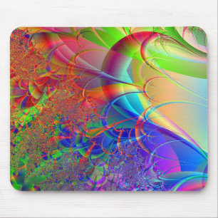Mousepad design de 3D fractal digital