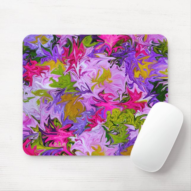 Mousepad Design de Abstrato de buquê de cores (Com mouse)