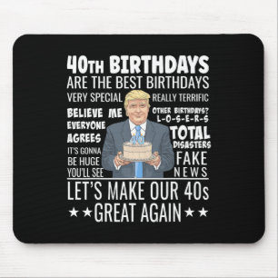 Mousepad Design de Aniversário de 40 anos - Aniversário de
