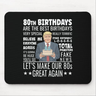 Mousepad Design de Aniversário de 80 anos - Citação Diverti