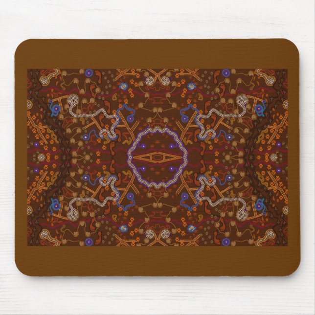 Mousepad Design de Arte ao estilo australiano Walkabout (Frente)