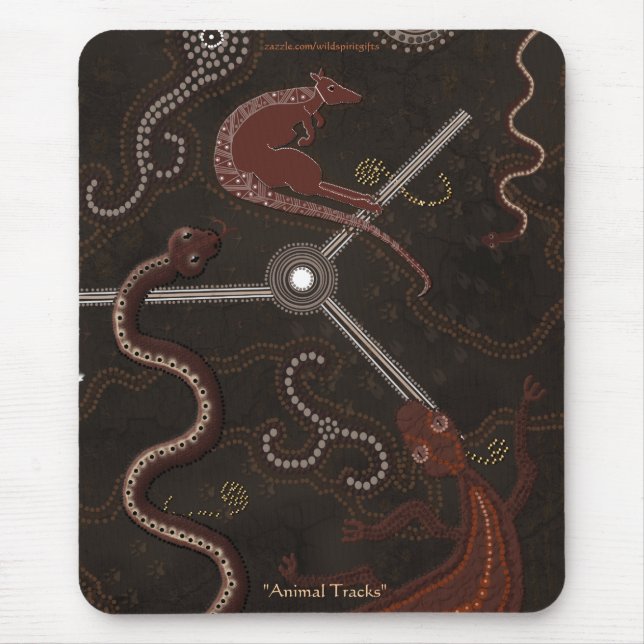 Mousepad Design de Arte ao estilo australiano Walkabout (Frente)