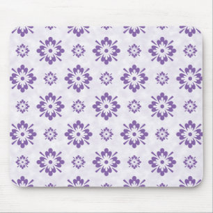 Mousepad Design de arte floral roxa