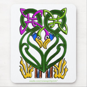 MOUSEPAD DESIGN DE AVES DE FANTASIA CELTICA