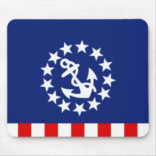 Mousepad Design de Bandeira do Yacht Americano Náutico