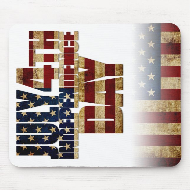 Mousepad Design de Bandeira Patriótica do Dia 4 de Julho (Frente)