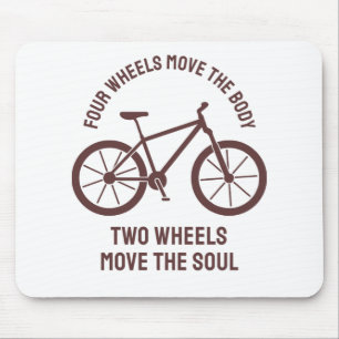Mousepad Design de bicicleta legal - Duas Rodas Movem a Alm