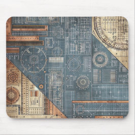 Mousepad Design de Blueprint - Decor do arquiteto