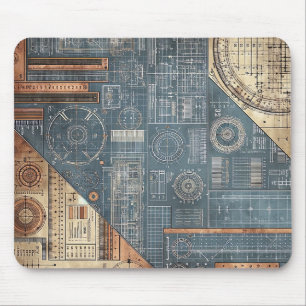 Mousepad Design de Blueprint - Decor do arquiteto