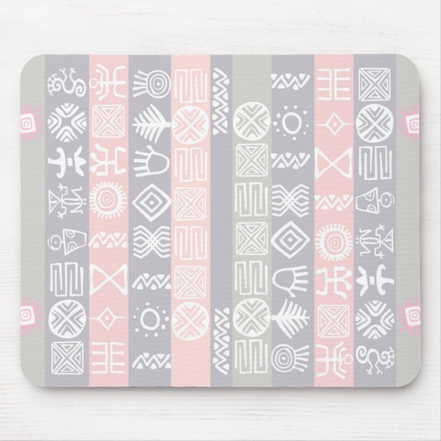 Mousepad Design de Boho Africano Étnico (Frente)