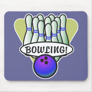 Mousepad design de boliche retrô