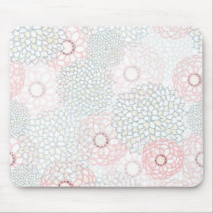 Mousepad Design de Burst Rosa e Cinza
