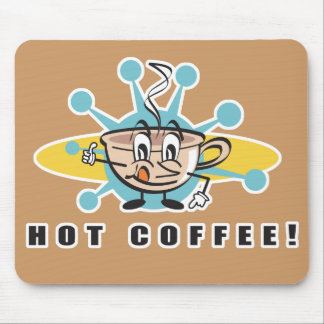 Mousepad design de café quente retrô