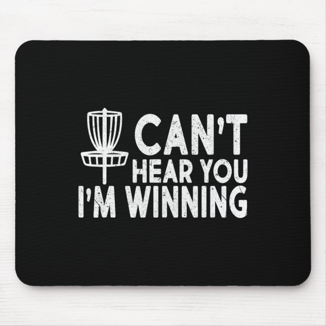 Mousepad Design de Campeão Vencedor Engraçado de Disc Golf (Frente)