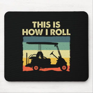 Mousepad Design De Carrinho De Golfe Engraçado Para Homens