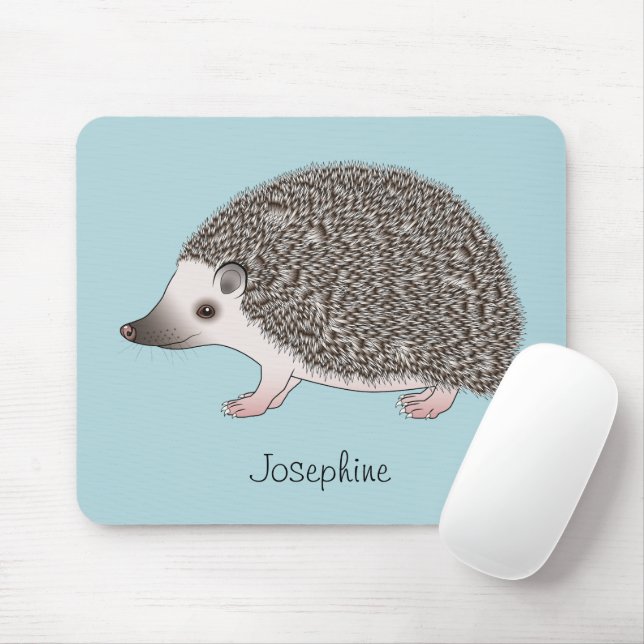Mousepad Design de Cartoon Pigmeus Hedgehog Africano Com Um (Com mouse)