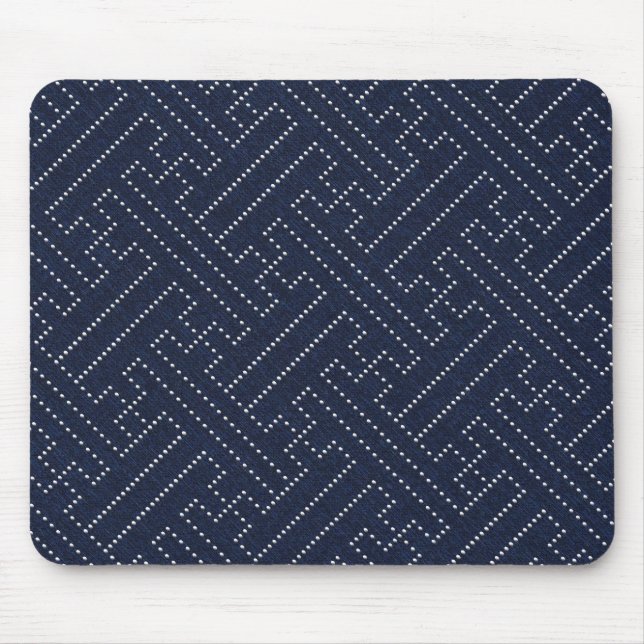 Mousepad Design de chave de sashiko japonesa (Frente)