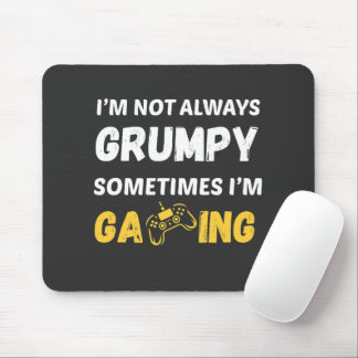 Mousepad Design de Citação de Jogador Mal-Humorado e Divert