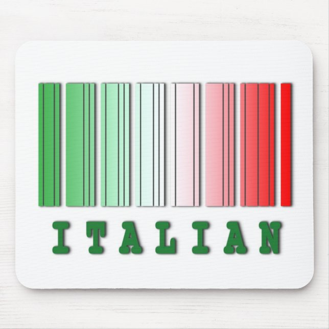 Mousepad design de código de barras italiano (Frente)