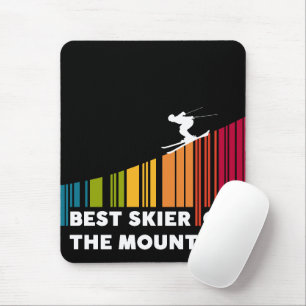 Mousepad Design de Código de Barras legal Melhor Esquiador