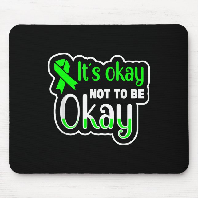 Mousepad Design de Consciência da Saúde Mental (Frente)