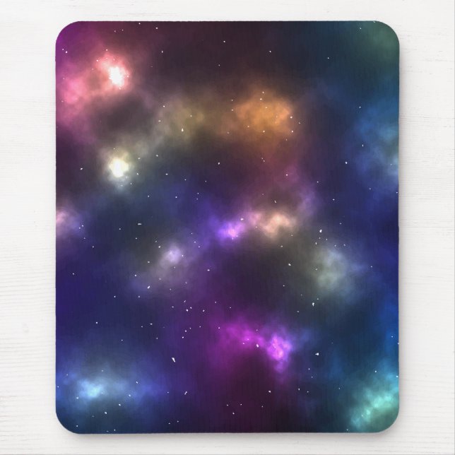 Mousepad Design de Constelações do Espaço Cósmico Abstrato (Frente)