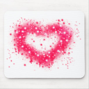 Mousepad design de coração a tinta Grafite