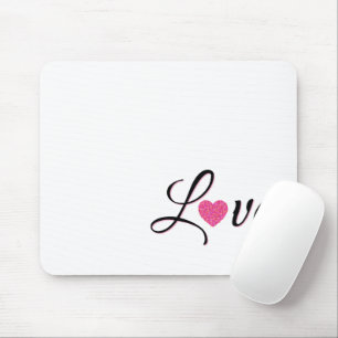 Mousepad Design de Coração Pontilhado Minimalista