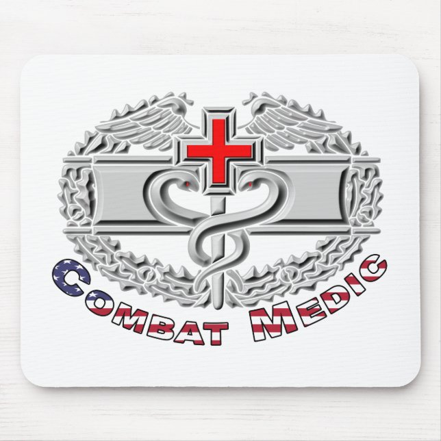 Mousepad Design de Crachá Médico de Combate Especial (Frente)