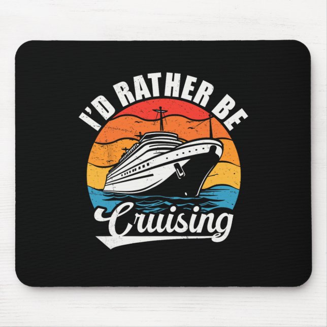 Mousepad Design de Cruzeiros Familiares Engraçados Para Hom (Frente)