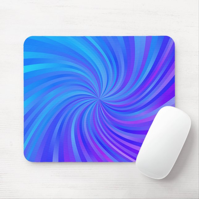 Mousepad Design de Curva Roxa Azul (Com mouse)