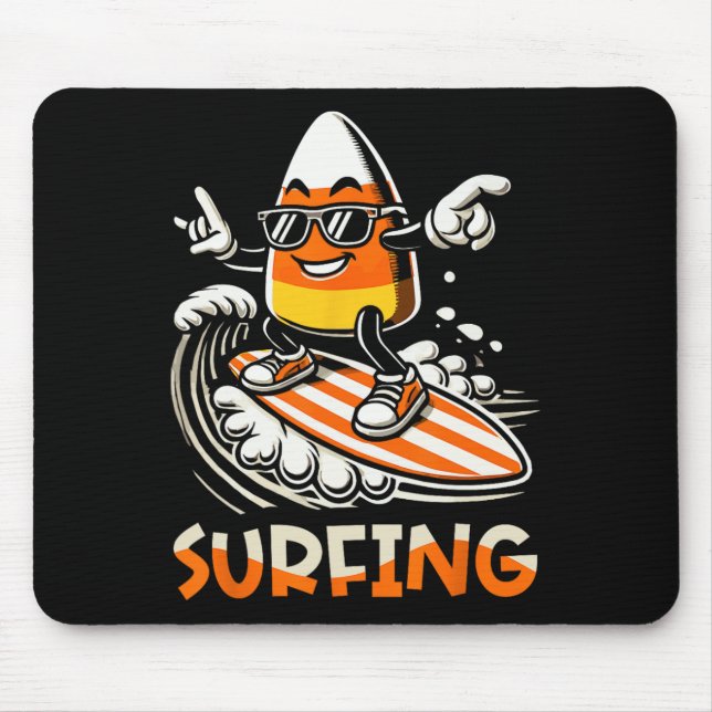 Mousepad Design de Dia de as Bruxas engraçado de milho doce (Frente)