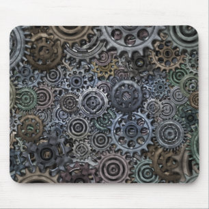Mousepad Design de engrenagens metálicas