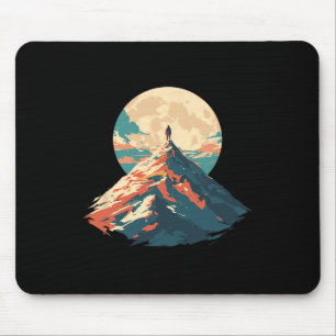 Mousepad Design de Escalada de Pico de Montanha Motivaciona
