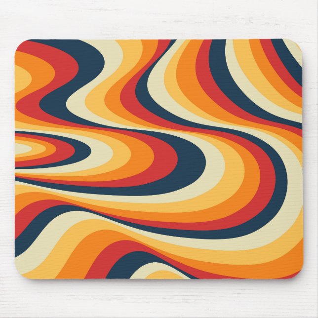 Mousepad Design de espiral abstrato colorida (Frente)